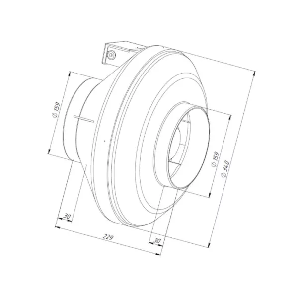 Naveka V(AC1)- 160(3D220) круглый канальный вентилятор, фото 2