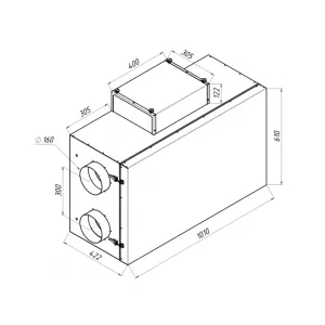Alasca ECO H500 EC E приточно-вытяжная вентиляционная установка, фото 4