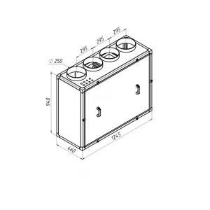 Alasca R1000V AC E приточно-вытяжная вентиляционная установка, фото 3