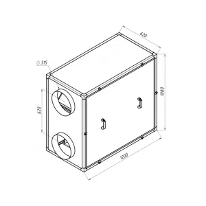 Alasca R1400HEC E приточно-вытяжная вентиляционная установка, фото 3