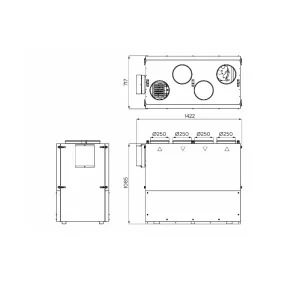 Turkov Zenit HECO V 900 E - габаритные размеры