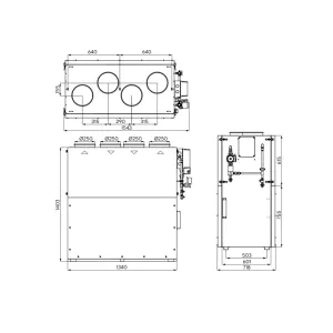 Turkov Zenit HECO V 900 W - габаритные размеры
