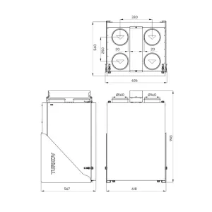 Turkov Zenit Standart V 370 E, габаритные размеры